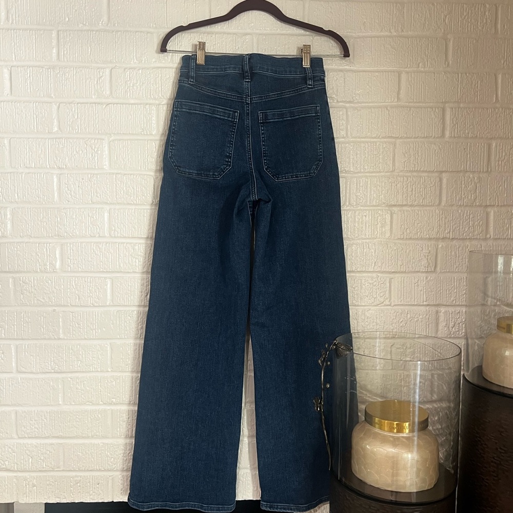 Frame Le Slim Palazzo Jeans with Front patch pockets 26 - Picture 8 of 11